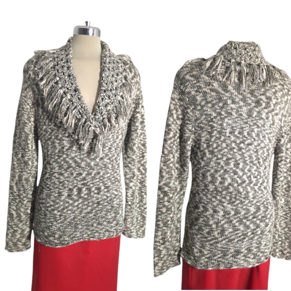 SPANNER Grey and white Sweater Size M - Picture 1 of 14